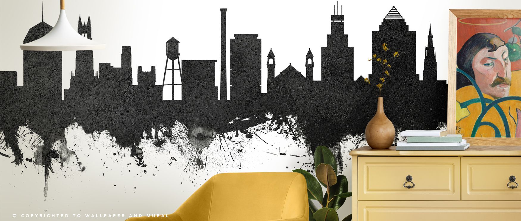 Durham Skyline Black & White Wallpaper reflects refinement through bold contrasts painted in monochrome artistry. Its design enriches bedrooms and offices with sophistication. Interiors glow in cultural pride, sustaining atmosphere of calm rhythm and time