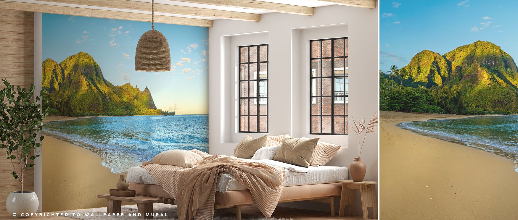 Early Beach Morning Wallpaper sustains coastal grace through tones arranged in radiant balance. Its design enriches bedrooms and offices with serenity, sustaining atmosphere of refinement and natural calm. Interiors glow in warmth, thriving under timeless