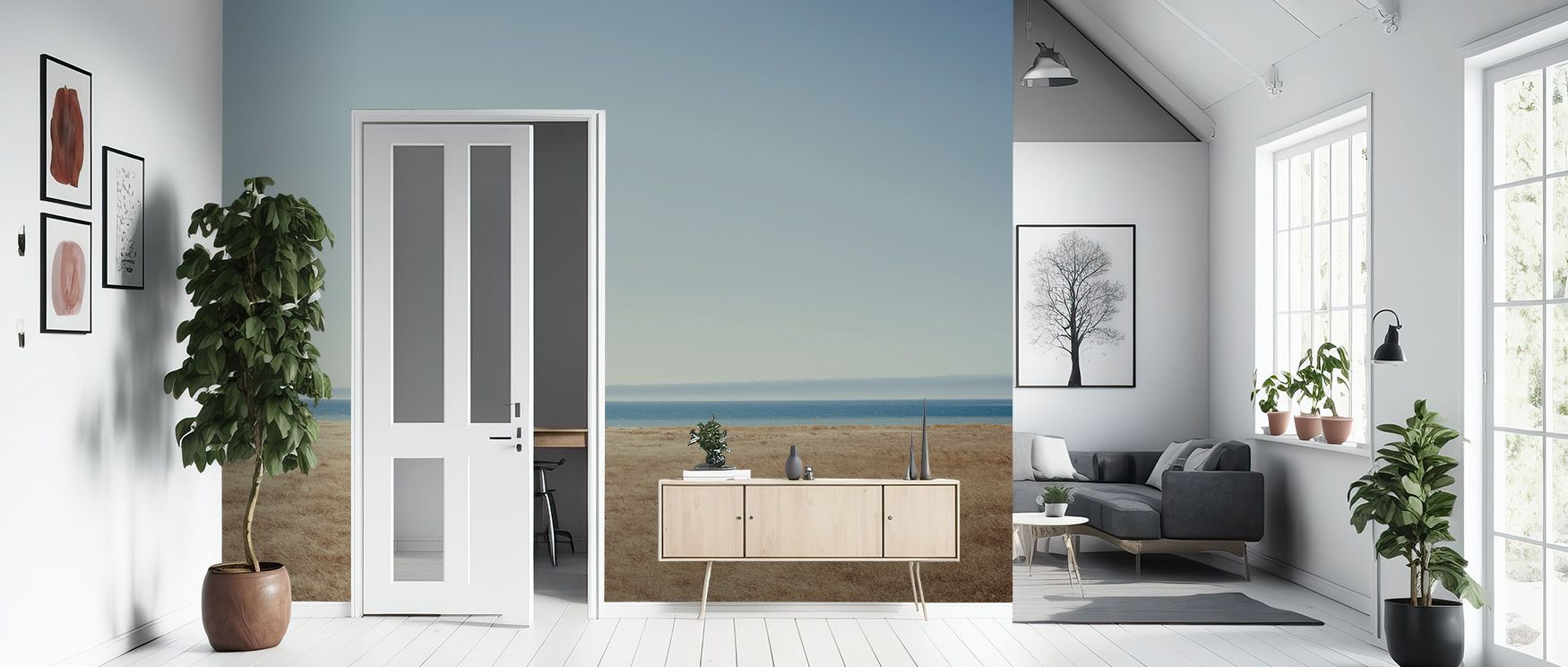 End of the Road Wallpaper sustains balance with rustic tones arranged in textured rhythm. Its design enriches bedrooms and living rooms with coziness. Interiors glow with refinement, sustaining atmosphere of serenity and timeless grace. 