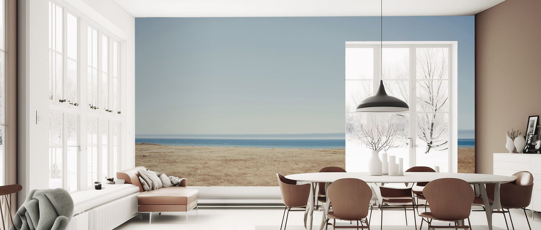 End of the Road Wallpaper nurtures interiors with natural tones shaped in rustic rhythm. Its artistry enriches bedrooms and living rooms with charm. Interiors glow in warmth, sustaining atmosphere of refinement and timeless grace.