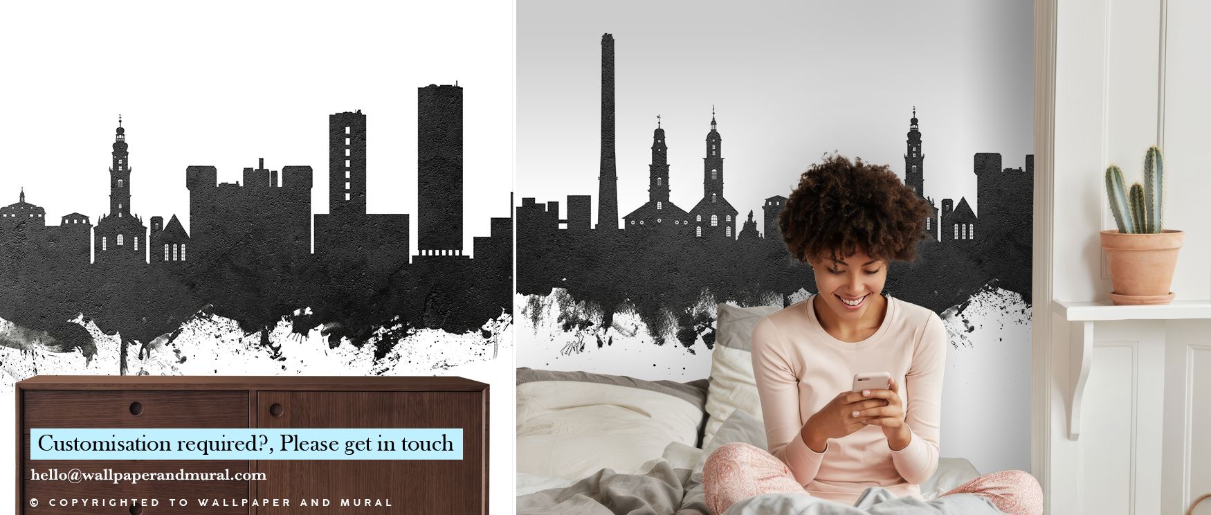 Through bold contrasts, Erlangen Skyline Black & White Wallpaper radiates cultural pride with luminous silhouettes. Its design enhances bedrooms and living rooms with refinement. Interiors glow with sophistication, sustaining atmosphere of timeless charm 