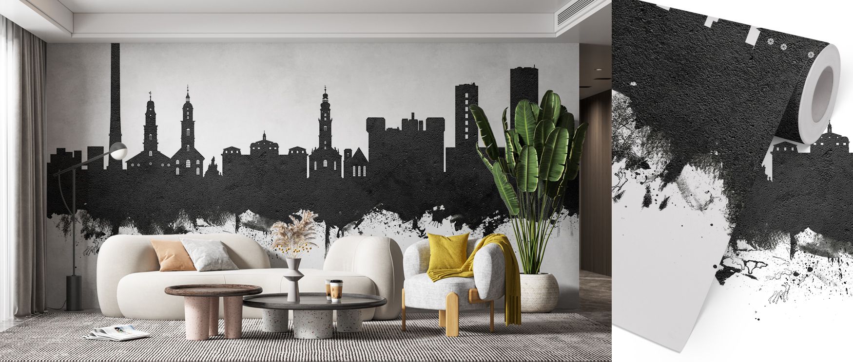 Erlangen Skyline Black & White Wallpaper conveys strength through luminous artistry painted in monochrome tones. Its design enriches bedrooms and living rooms with refinement. Interiors glow in metropolitan pride, sustaining atmosphere of sophistication a