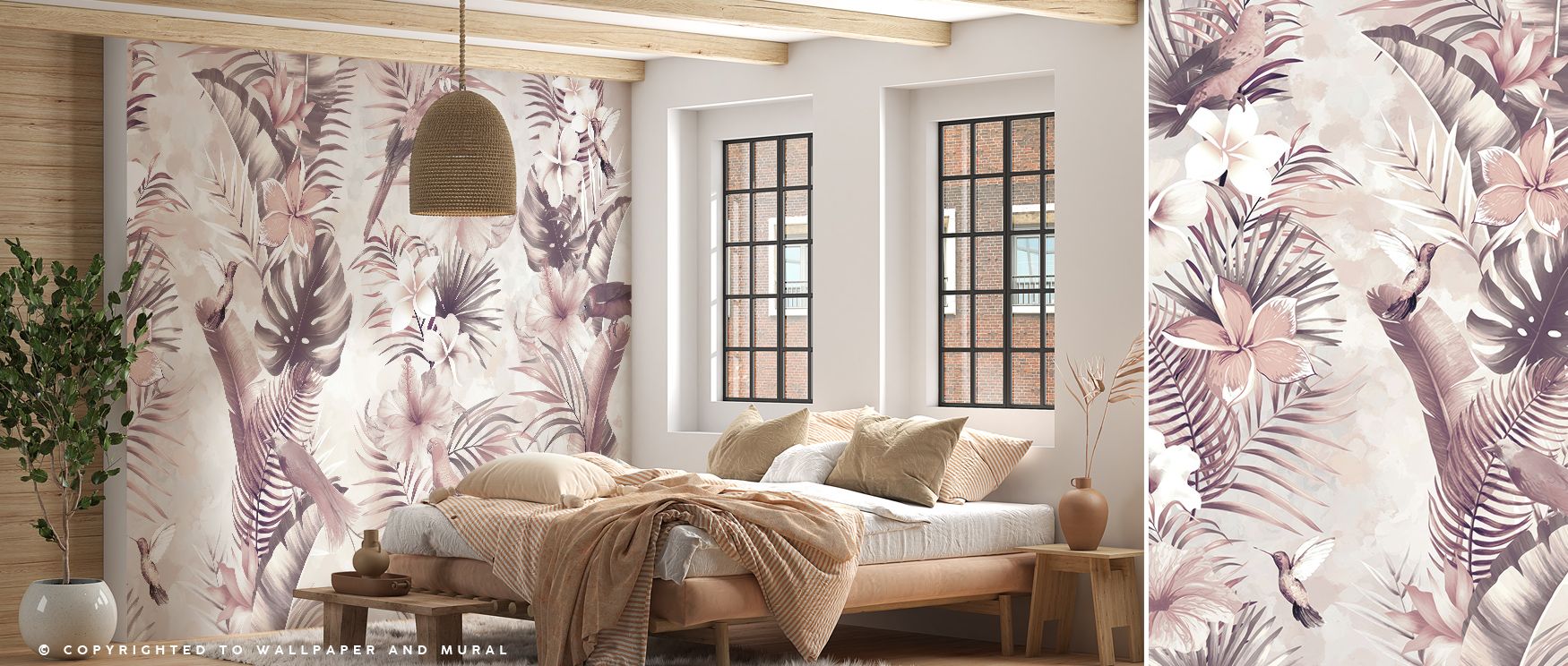 Bold resonance is conveyed in the Exotic Vibes Wall Mural as dynamic patterns highlight interiors with rhythm, enriching restful bedrooms or lively offices with atmosphere, cultural resonance, and decorative refinement that glow with sophistication. 