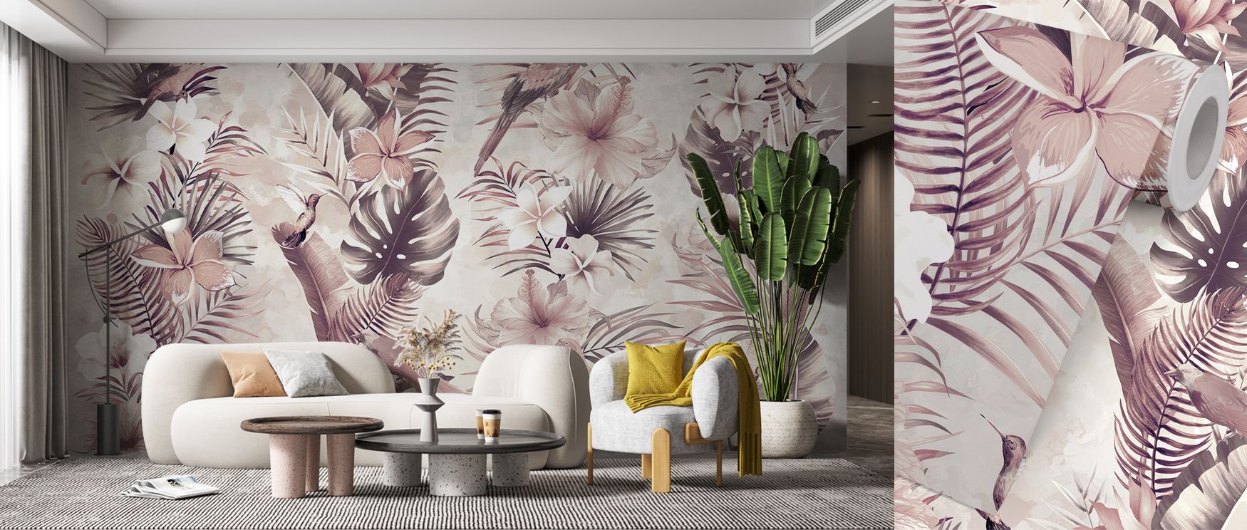 Distinct vibrancy flourishes in the Exotic Vibes Wall Mural as exotic motifs sustain rhythm, enriching restful bedrooms or welcoming living rooms with atmosphere, cultural resonance, and decorative refinement that glow with sophistication. 