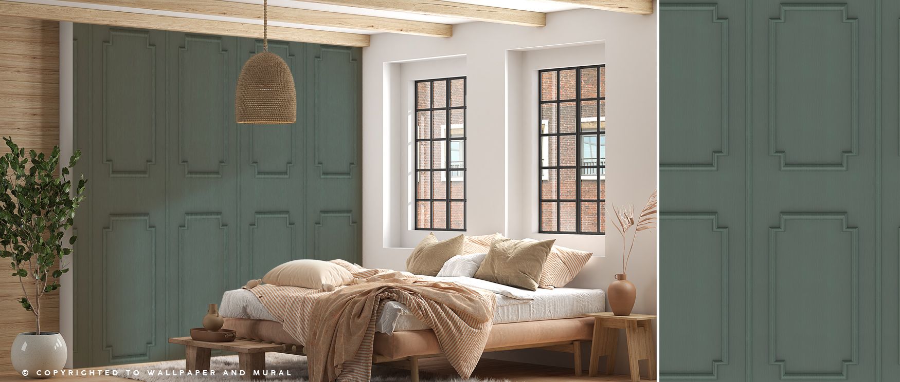 Faux Wall Panel Moulding Pine Wallpaper sustains refinement with natural tones arranged in panel artistry. Its design enriches bedrooms and offices with elegance, sustaining atmosphere of cultural pride. Interiors glow in timeless character, thriving in b