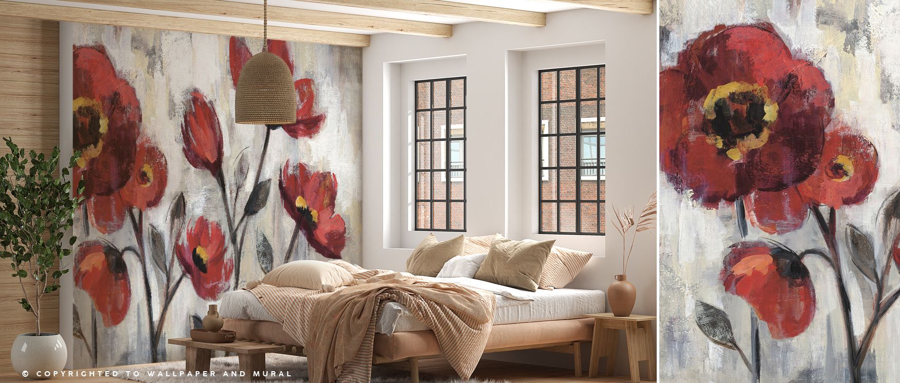 Floral Simplicity Wallpaper sustains balance with floral forms arranged in refined compositions. Its design enhances bedrooms and offices with serenity, sustaining atmosphere of sophistication. Interiors glow with charm, thriving under timeless refinement