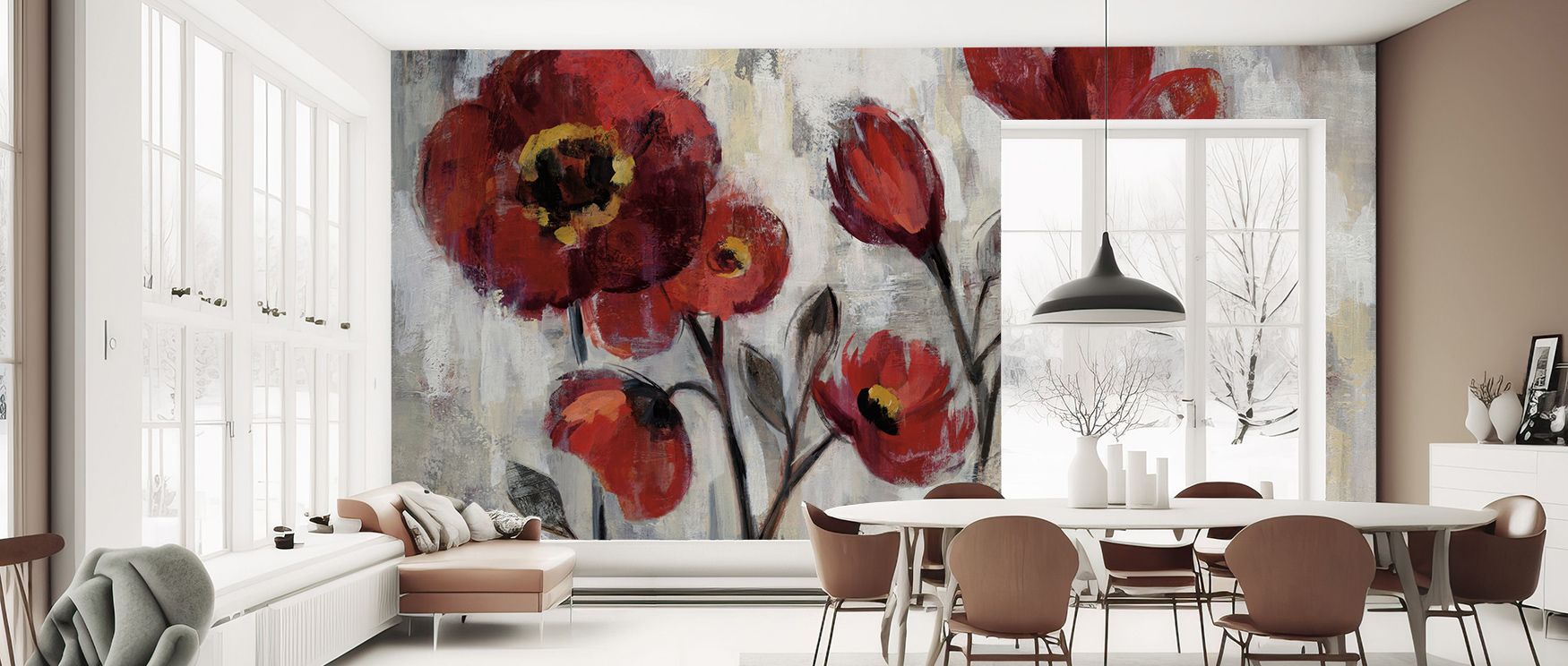 Floral Simplicity Wallpaper enriches interiors with clean floral motifs arranged in balanced artistry. Its design sustains refinement, making bedrooms and living rooms glow in timeless charm. Interiors thrive in serenity, sustaining atmosphere of elegance