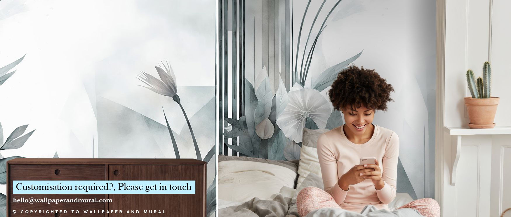 Floral Watercolor Abstract Teal Wallpaper layers interiors with teal artistry shaped in watercolor compositions. Its design sustains serenity, enriching bedrooms and offices with refinement. Interiors glow in timeless elegance, sustaining atmosphere of ca
