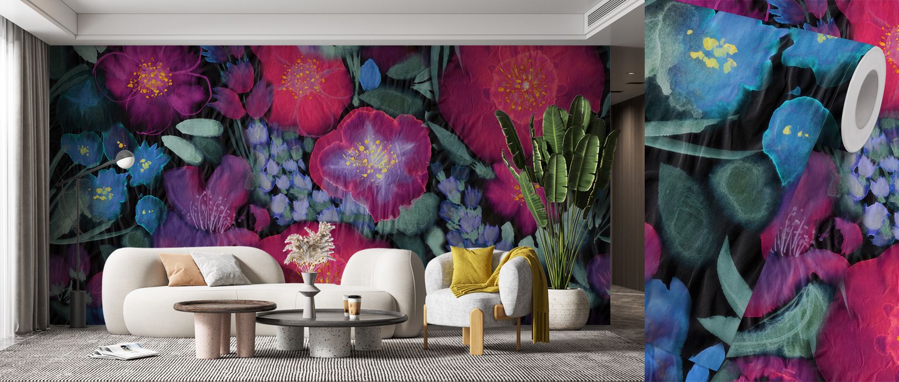 Flowershow Poppies Cerise Wallpaper conveys vitality through bold pink tones arranged in floral rhythm. Its design enriches bedrooms and living rooms with refinement. Interiors glow with elegance, sustaining atmosphere of timeless charm and cultural grace