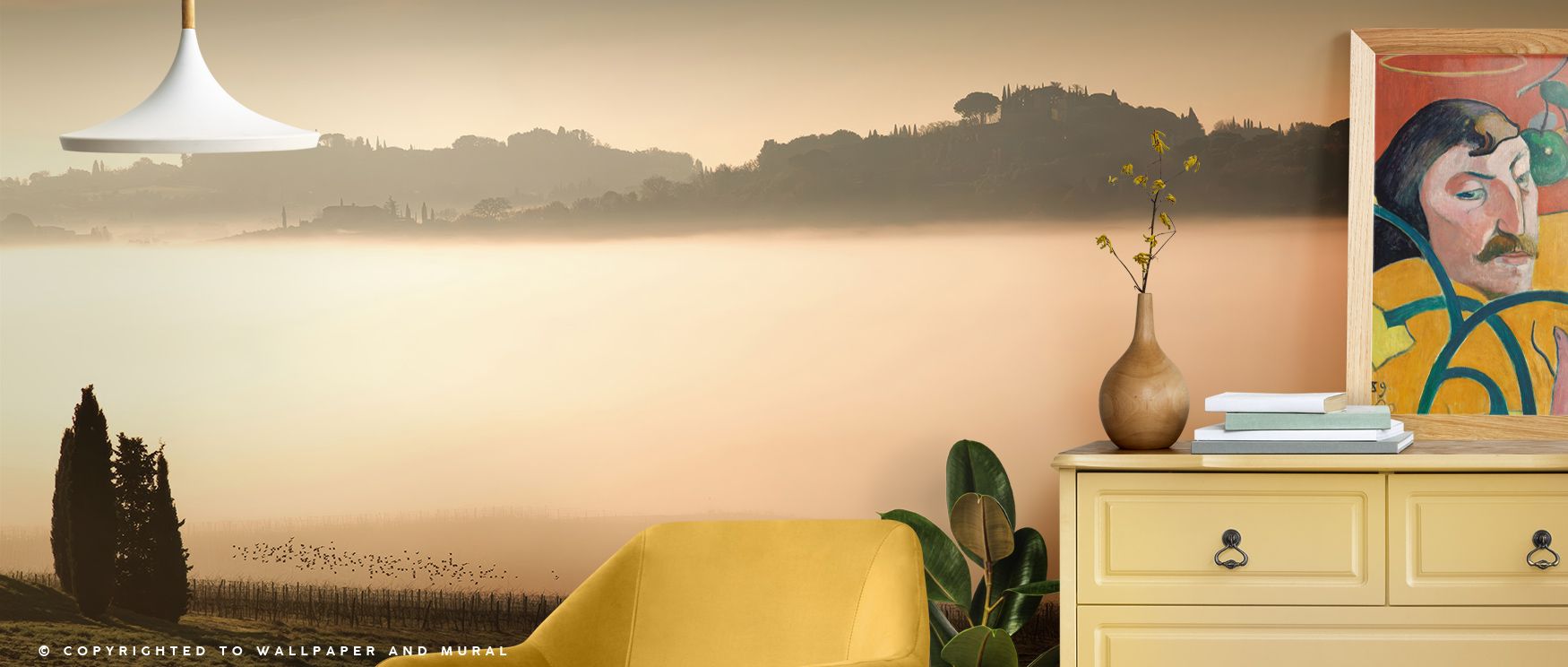 Foggy Grapes Wallpaper nurtures interiors with gentle clusters painted in natural tones. Its design sustains refinement, enriching bedrooms and offices with charm. Interiors glow with timeless serenity, sustaining atmosphere of elegance. 