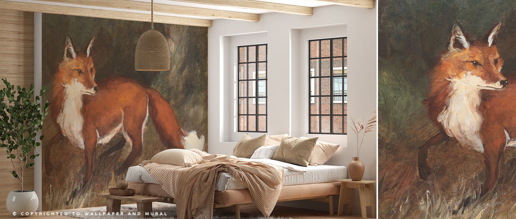 Forest Fox Wallpaper sustains enchantment with warm tones layered in playful artistry. Its design enriches bedrooms and offices with refinement. Interiors glow in timeless vitality, sustaining atmosphere of cheerfulness and charm. 