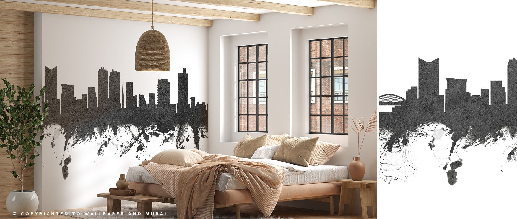 Fort Worth Skyline Black & White Wallpaper enriches interiors with city silhouettes painted in balanced monochrome. Its artistry sustains refinement, making bedrooms and living rooms glow with sophistication. Interiors thrive in timeless charm, sustaining