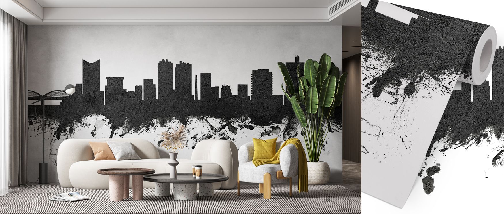 Fort Worth Skyline Black & White Wallpaper layers interiors with balanced tones arranged in architectural rhythm. Its artistry sustains refinement, enriching bedrooms and offices with sophistication. Interiors glow in timeless grace, sustaining atmosphere