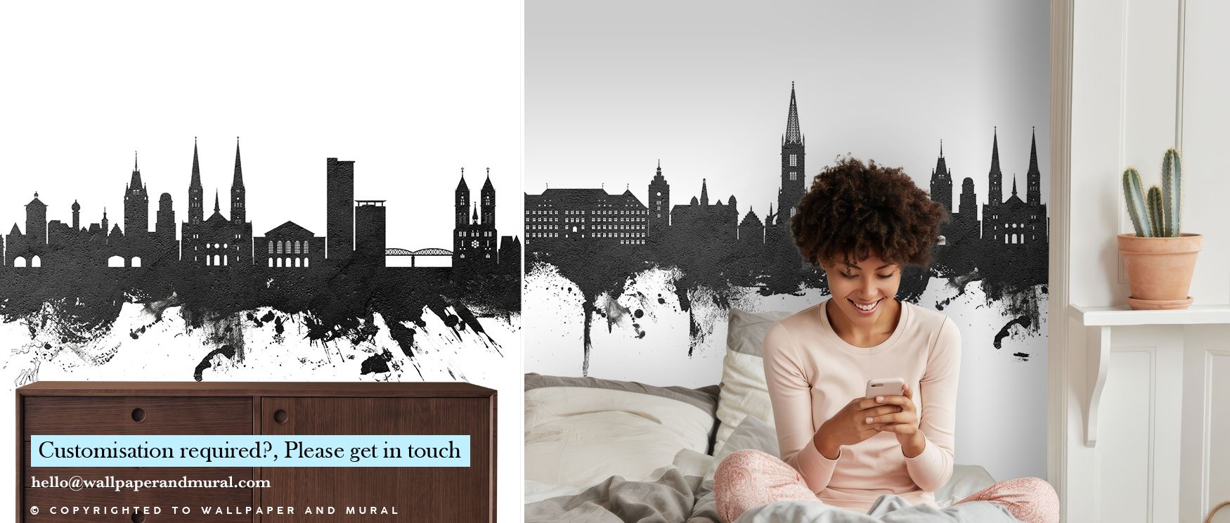 Through balanced artistry, Freiburg Skyline Black & White Wallpaper reflects refinement with silhouettes painted in rhythm. Its design enhances bedrooms and living rooms with sophistication. Interiors glow with timeless charm, sustaining atmosphere of cul