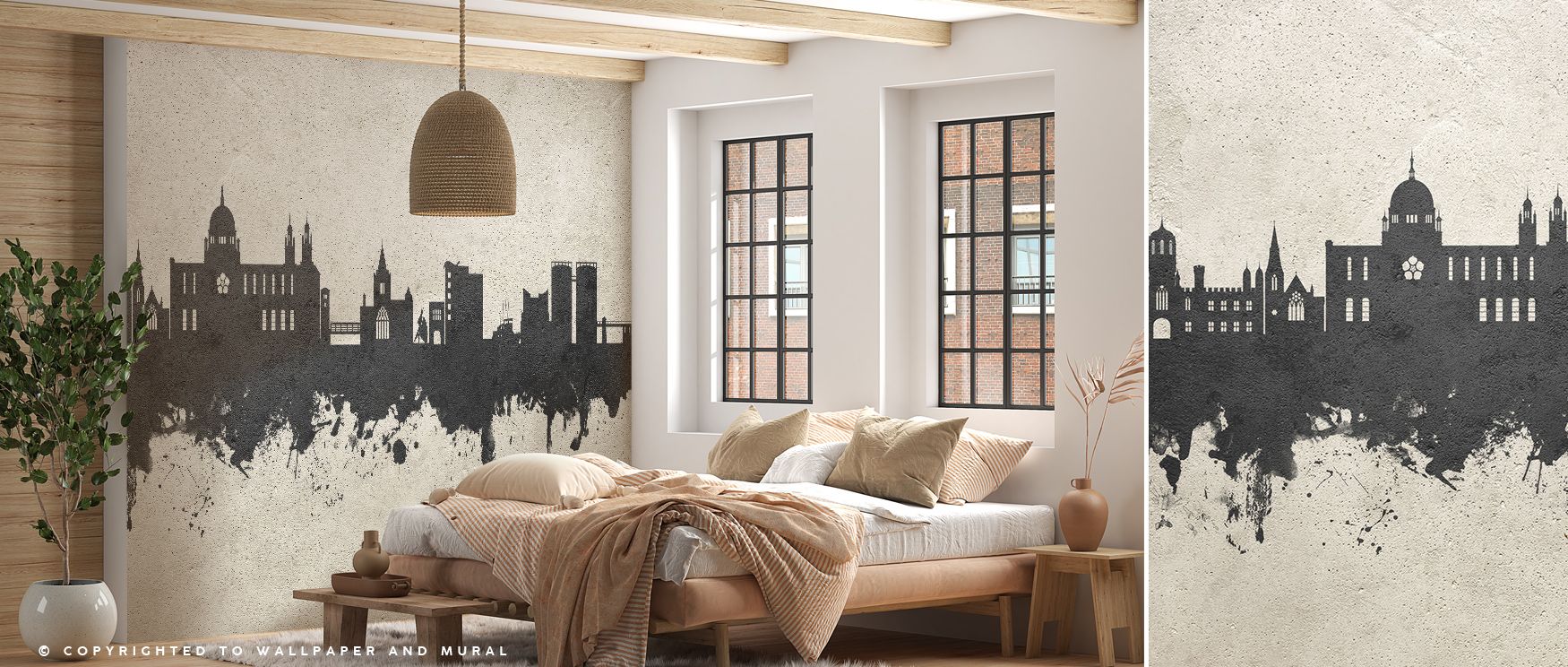 Galway Skyline Concrete Wallpaper sustains refinement with gray artistry shaped in architectural rhythm. Its design enriches bedrooms and offices with charm. Interiors glow in timeless sophistication, sustaining atmosphere of heritage elegance. 