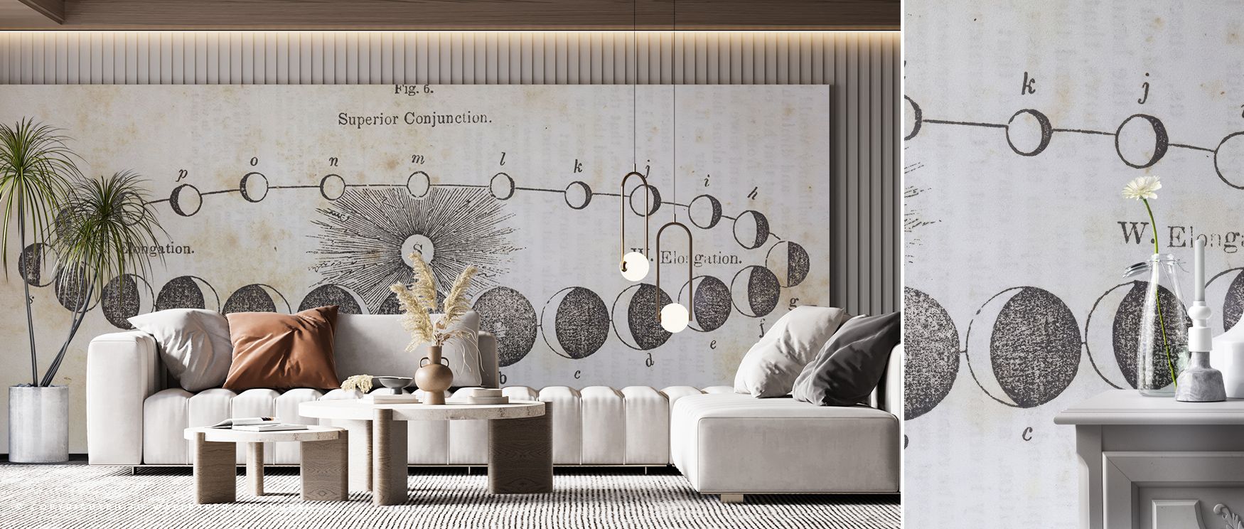 Geography of the Heavens II Wallpaper sustains celestial grace with luminous artistry painted in rhythm. Its design enriches bedrooms and offices with serenity. Interiors glow in timeless refinement, sustaining atmosphere of wonder. 