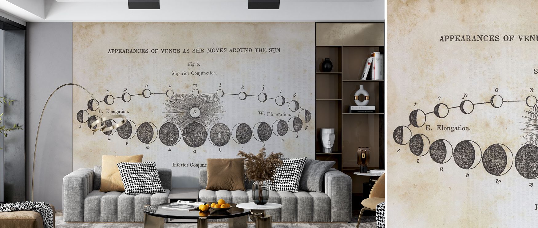 Geography of the Heavens II Wallpaper nurtures interiors with cosmic artistry painted in luminous tones. Its design sustains refinement, enriching bedrooms and offices with calmness. Interiors glow in timeless elegance, sustaining atmosphere of celestial 