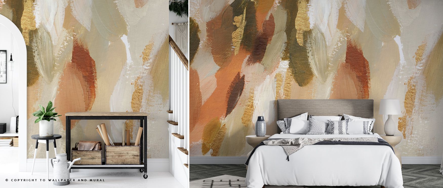 Golden Abstract Composition Wallpaper layers interiors with abstract motifs arranged in luminous rhythm. Its artistry sustains refinement, enriching bedrooms and offices with elegance. Interiors glow in timeless brilliance, sustaining atmosphere of sophis