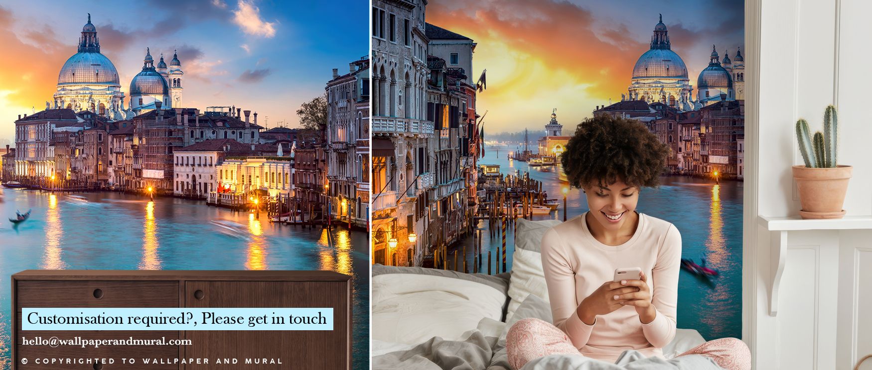 Through mirrored artistry, Grand Canal Reflections Wallpaper reflects serenity with shimmering tones arranged in harmony. Its design enriches bedrooms and living rooms with refinement. Interiors glow with timeless elegance, sustaining atmosphere of sophis