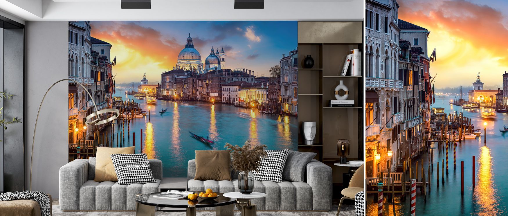 Grand Canal Reflections Wallpaper enriches interiors with calmness expressed in reflective artistry. Its design sustains refinement, making bedrooms and living rooms glow with serenity. Interiors thrive in timeless charm, sustaining atmosphere of sophisti