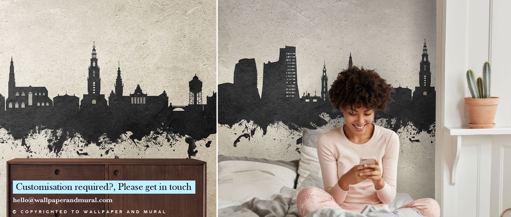 With careful shading and refined silhouettes, the Groningen The Netherlands Skyline Wallpaper flows across walls, offering serene presence and balanced artistry, enriching bedrooms, living rooms, or offices with visual calm inspired by architectural beaut