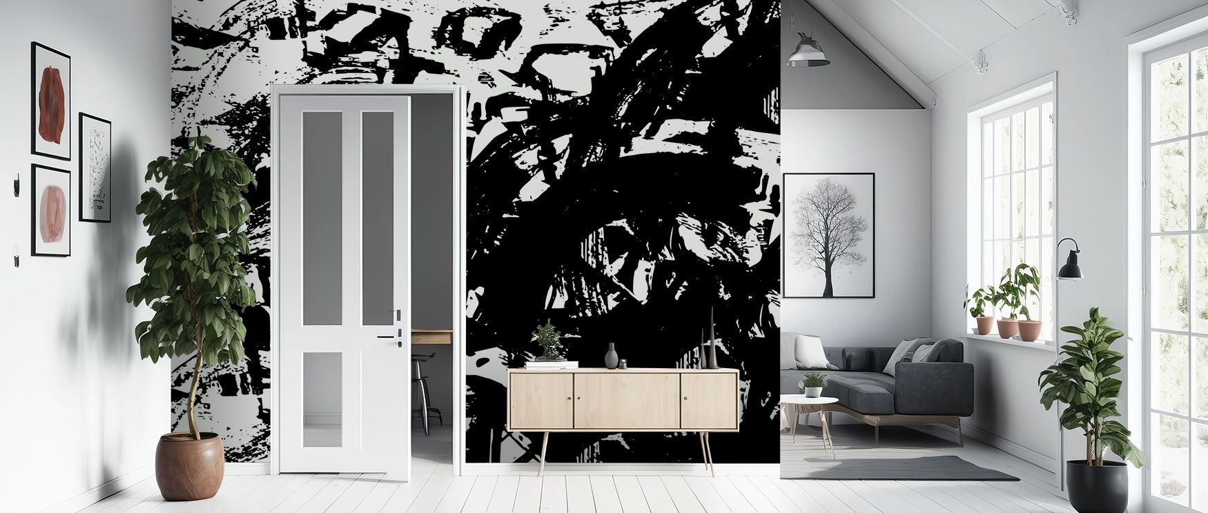Shaded with softened tonal marks, the Grunge Boardwalk Wallpaper reflects rustic elegance across walls, where wood planks etched with time’s touch create cozy balance within bedrooms or offices, adding depth and warmth while sustaining atmosphere grounded