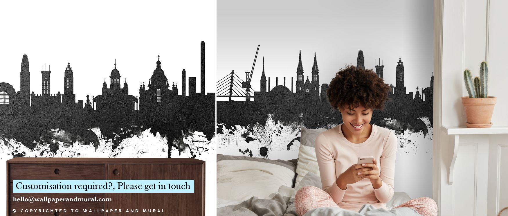 Heritage aligns within the Helsinki Skyline Black & White Wallpaper where architectural lines stretch across monochrome layers, surrounding bedrooms or living rooms with atmosphere enriched by cultural pride, sustaining interiors with decorative elegance 