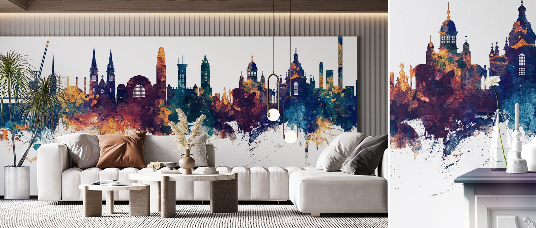 With radiant glow, the Helsinki Skyline Blue & Bronze Wallpaper frames rooftops in refined harmony, surrounding bedrooms or offices with decorative calm, enriching interiors with heritage resonance shaped in artistry sustained across tonal depth expressed