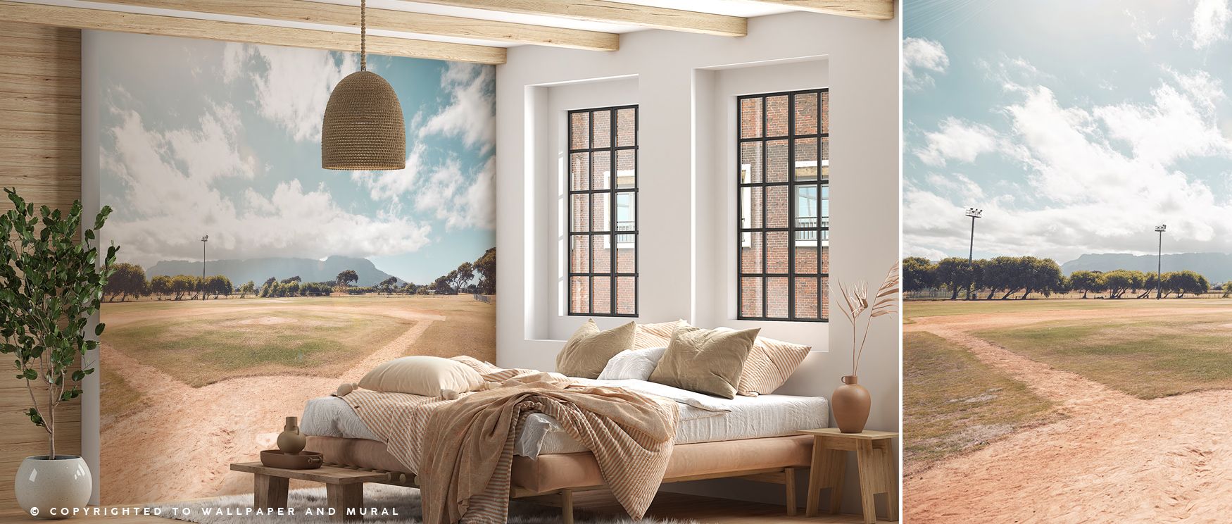 Across surfaces, the Homerun Wallpaper layers baseball details shaded in tonal balance, surrounding bedrooms or offices with lively presence, enriching interiors with decorative charm shaped by sporting rhythm sustained through refined artistry softly. 