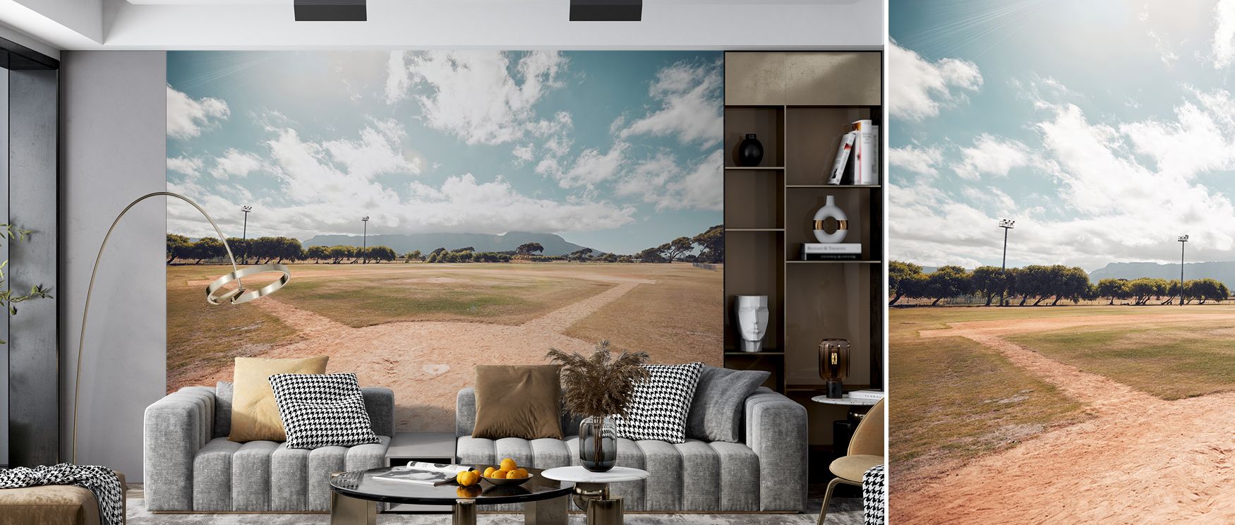 Across tonal surfaces, the Homerun Wallpaper depicts baseball patterns with dynamic charm, enriching bedrooms or living rooms with atmosphere filled with lively artistry, surrounding interiors with decorative presence sustained through refined rhythm natu