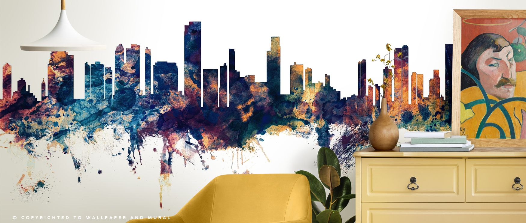 With radiant tones, the Honolulu Hawaii Skyline Blue & Bronze Wallpaper layers rooftops in harmony, enriching offices or bedrooms with calm presence, surrounding interiors with decorative refinement shaped by heritage artistry sustained naturally. 