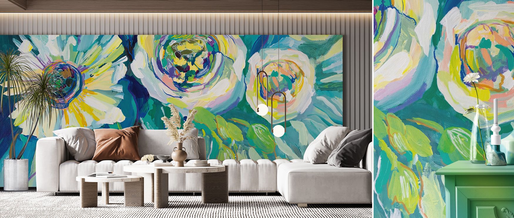With graceful tone, the Hope Bouquet Wallpaper layers bouquet motifs across surfaces, enriching offices or bedrooms with calm decorative presence, surrounding interiors with artistry shaped by botanical rhythm sustained softly. 