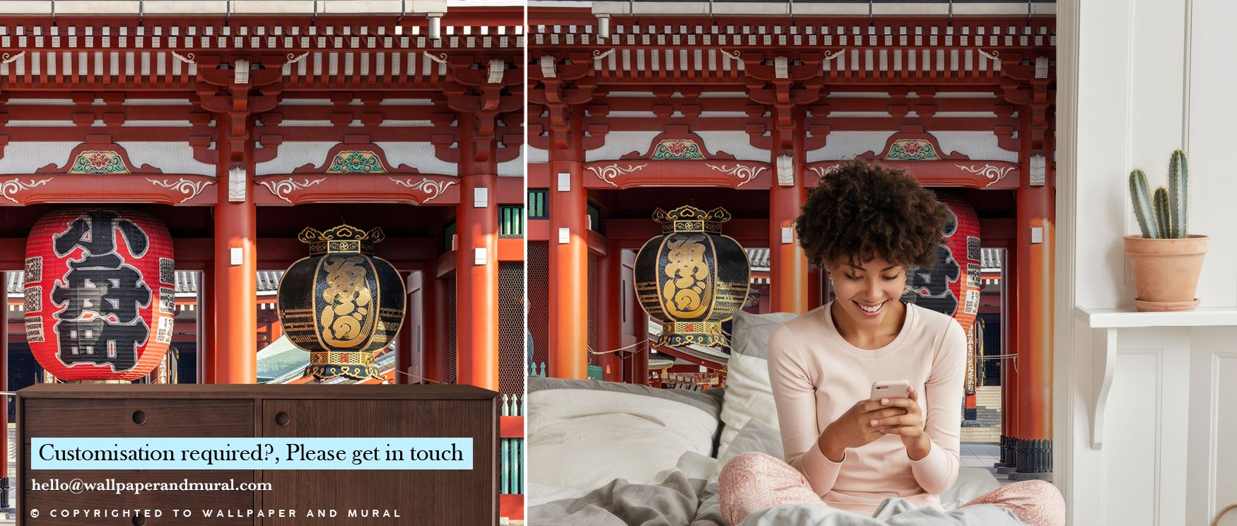 Rhythm builds in the Hōzōmon Gate Wallpaper where cultural motifs stretch across tonal surfaces, surrounding offices or bedrooms with calm atmosphere, enriching interiors with decorative charm shaped by heritage artistry expressed softly. 