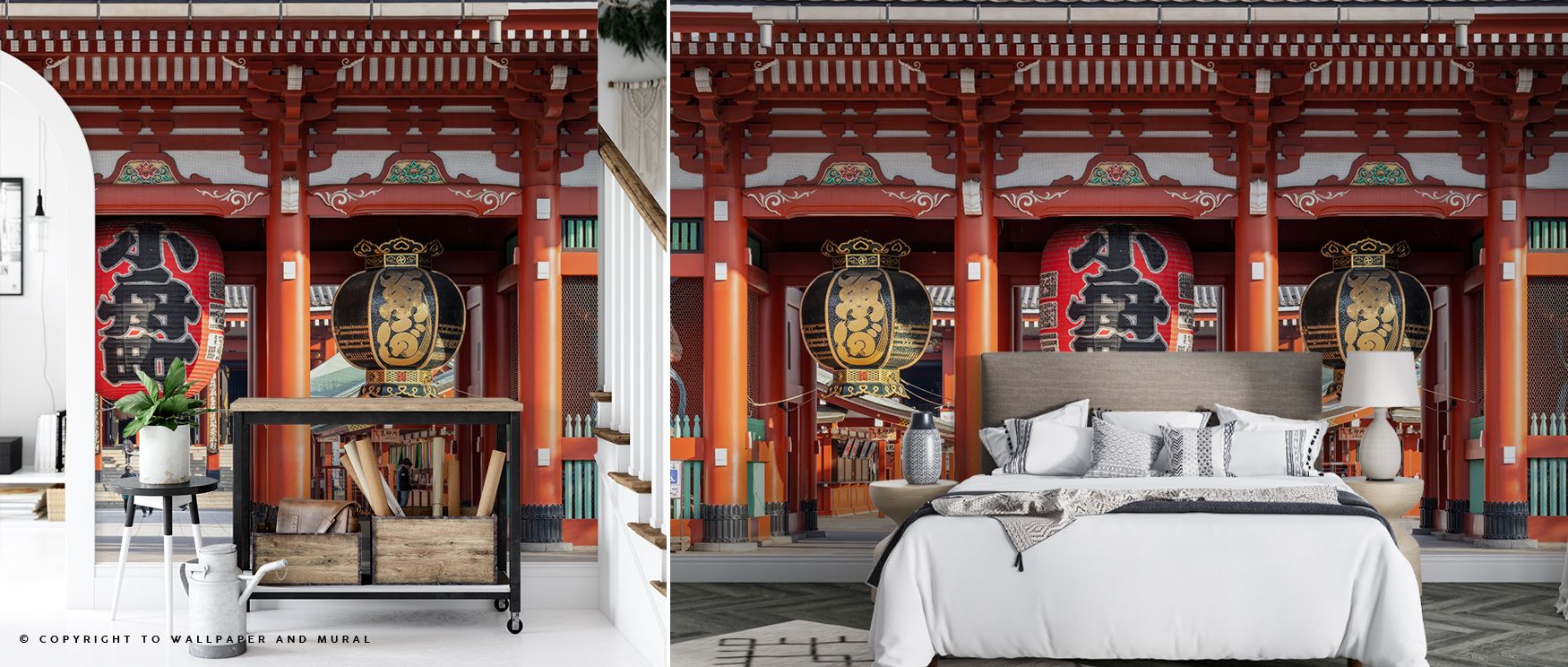 With tonal refinement, the Hōzōmon Gate Wallpaper highlights cultural imagery shaped in rhythm, enriching bedrooms or living rooms with calm atmosphere, surrounding interiors with artistry shaped by heritage charm sustained gracefully. 