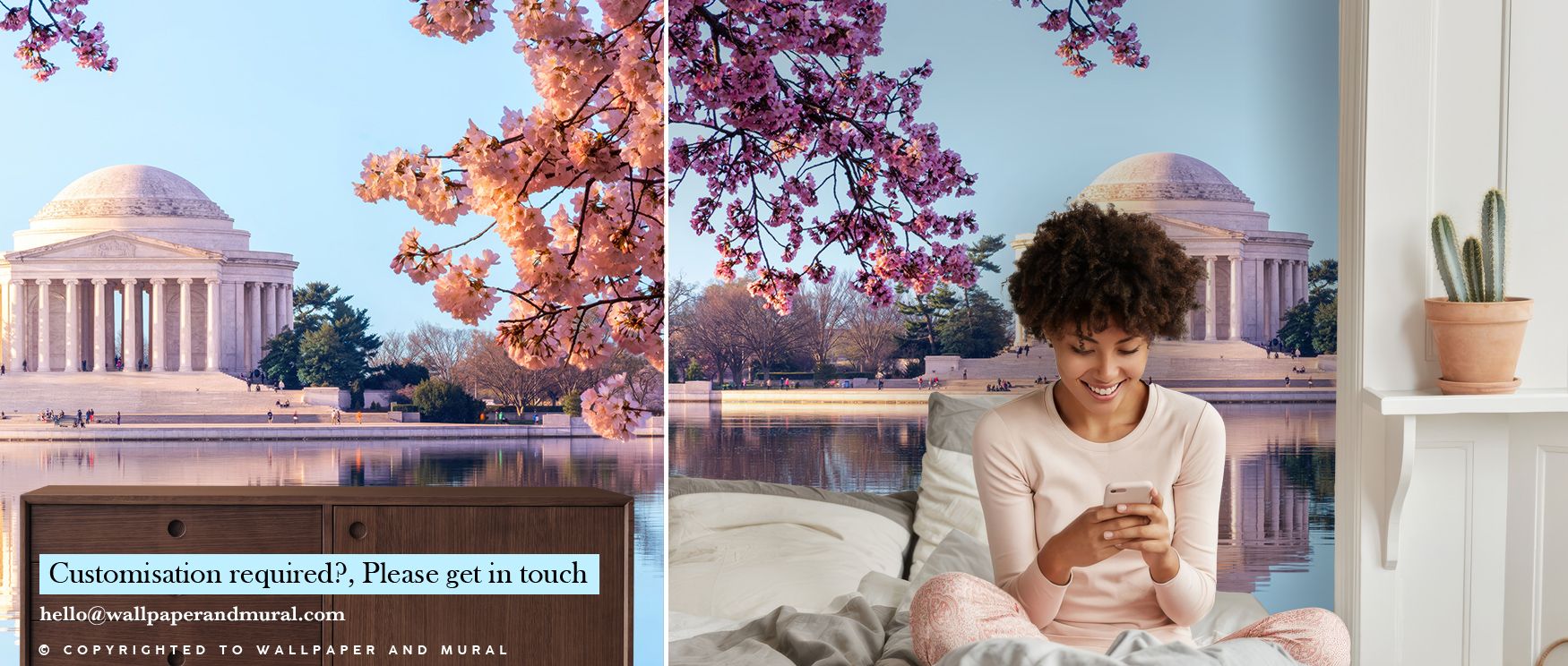 Heritage presence flows in the Jefferson Memorial Wallpaper where columns align across tonal balance, enriching bedrooms or living rooms with calm atmosphere, surrounding interiors with decorative charm shaped in cultural refinement expressed softly. 