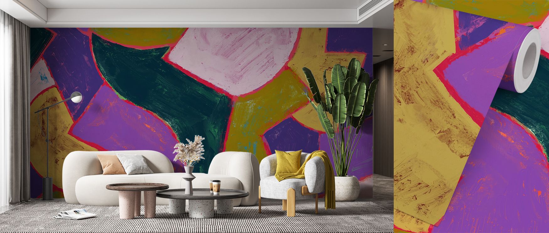 Dynamic imagery emerges in the Kaleidoscope Close Up Wallpaper where geometric motifs stretch in tonal balance, enriching bedrooms or living rooms with calm atmosphere, surrounding interiors with decorative refinement shaped in symmetry expressed softly. 