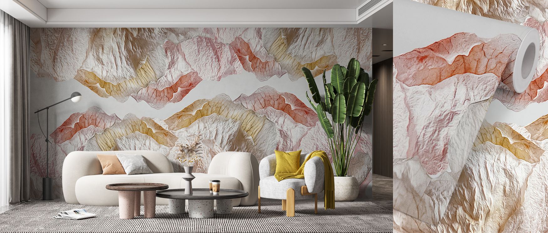 Through tonal shading, the Kissing Flowers Wallpaper depicts blossoms in natural harmony, surrounding offices or bedrooms with calm atmosphere, enriching interiors with decorative charm shaped in botanical artistry sustained gracefully. 
