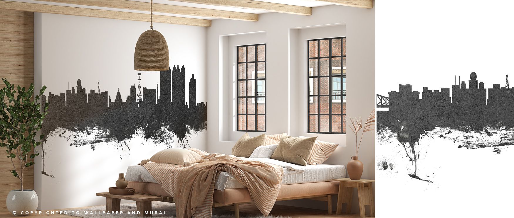 Heritage imagery flows in the Kolkata (Calcutta) India Skyline Black & White Wallpaper where rooftops stretch across tonal depth, enriching bedrooms or offices with calm decorative elegance, surrounding interiors with artistry shaped in cultural refinemen