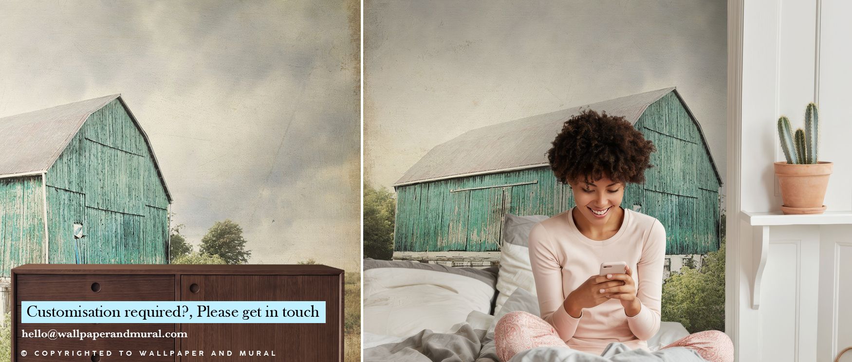 The Late Summer Barn I Crop Vintage Wallpaper delivers rural charm with barns depicted in muted tones, adding pastoral elegance to inviting bedrooms or intimate offices, filling interiors with serenity and warmth that feel deeply rooted in countryside ima
