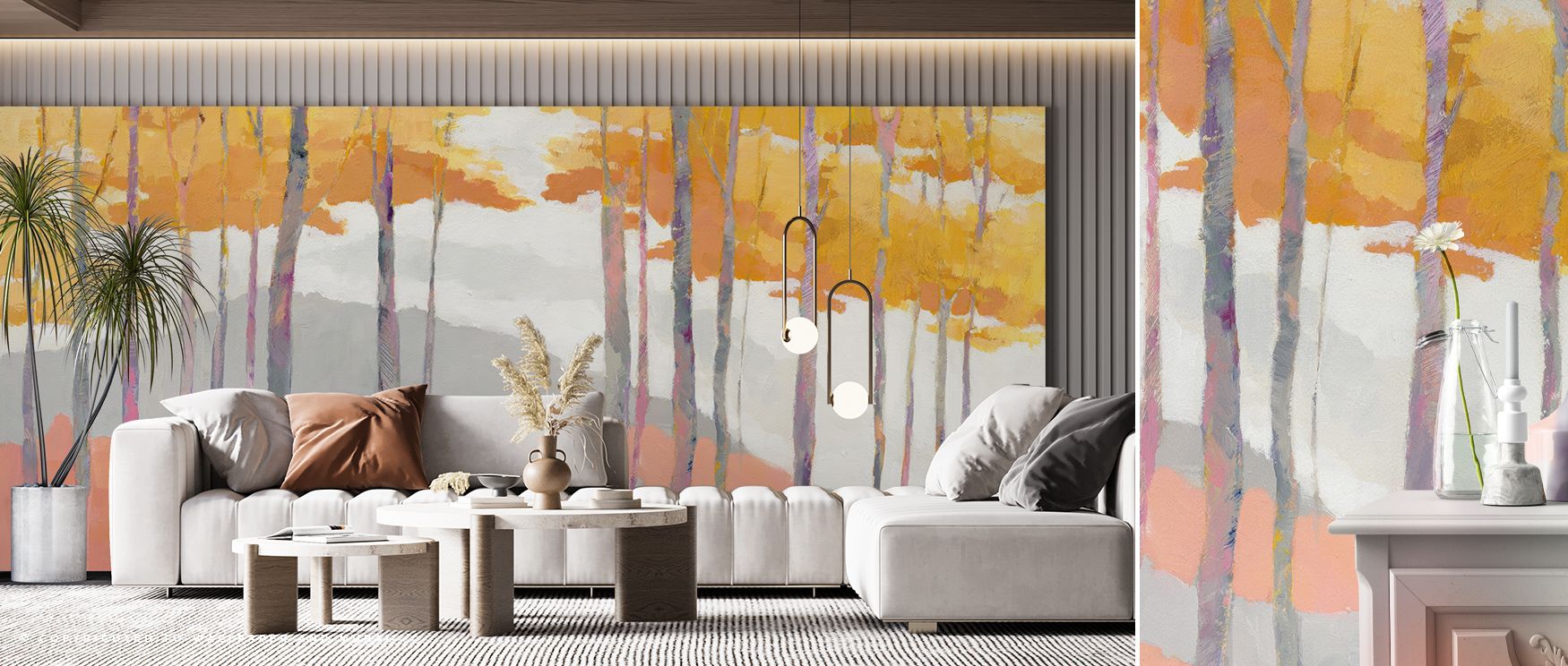 Inspired by woodland essence, Late Wood Wallpaper brings rustic elegance into interiors with flowing grain patterns that radiate warmth and calm, perfect for serene bedrooms or lively living rooms, adding balance through textured artistry that bridges nat