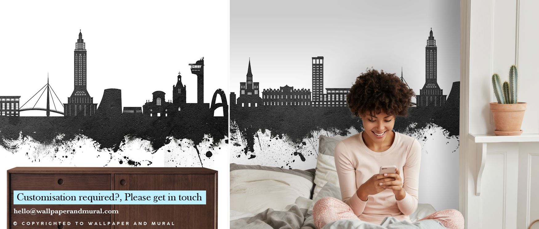 Monochrome artistry shapes Le Havre France Skyline Black & White Wallpaper, where sharp contrasts emphasize urban charm, transforming interiors such as stylish offices or cozy bedrooms into elegant spaces enriched with cultural resonance and architectural