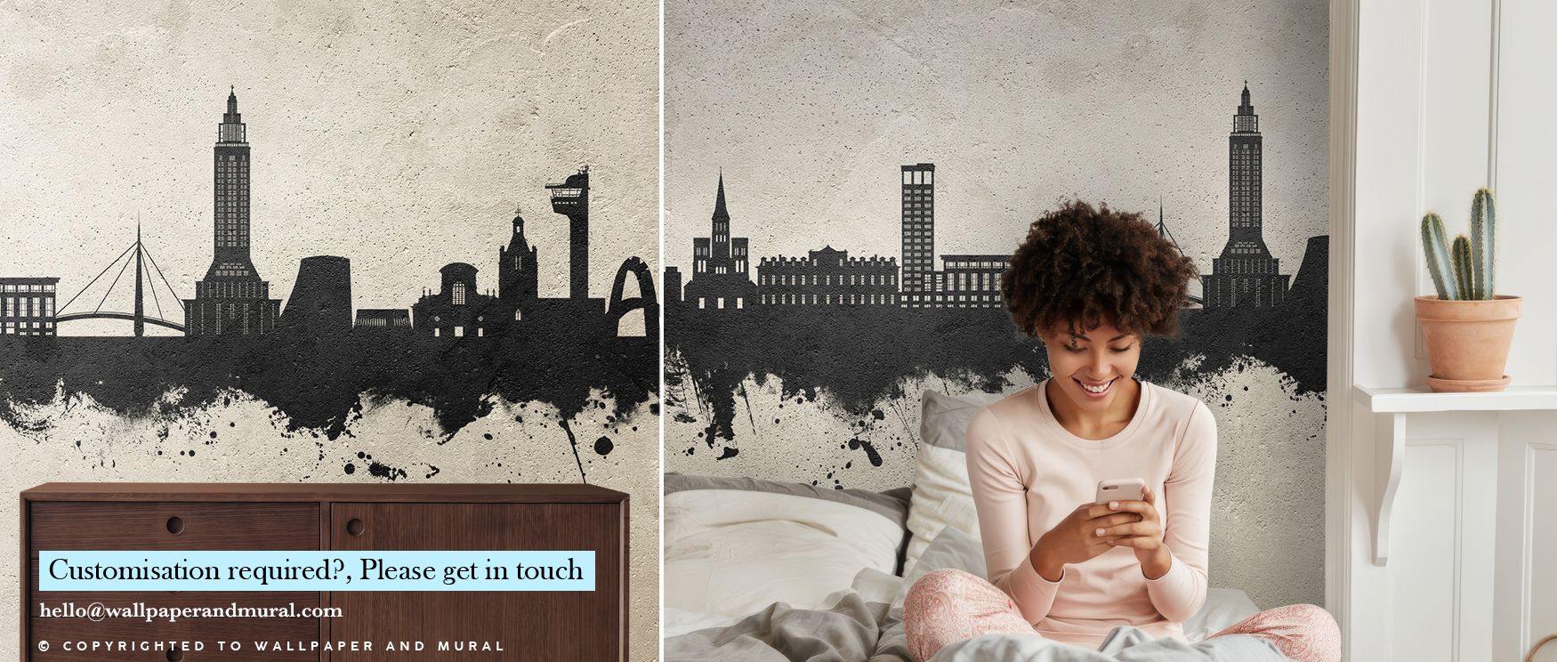 Architectural resonance defines Le Havre France Skyline Concrete Wallpaper, where city contours emerge against textured detail, transforming welcoming offices or tranquil bedrooms into elegant interiors that balance rustic depth with urban artistry, ensur