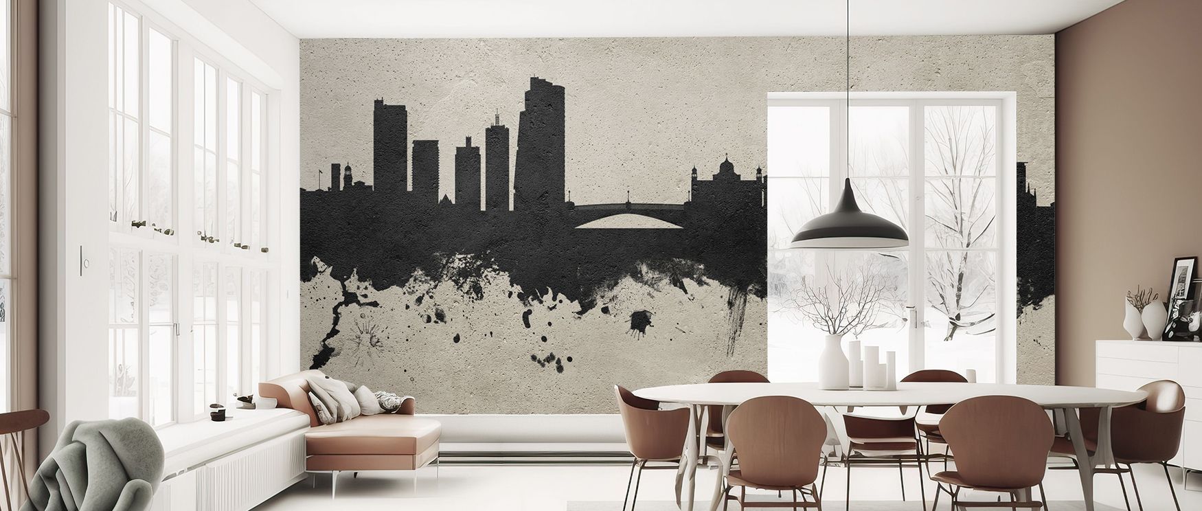 Across every surface, Leeds England Skyline Concrete Wallpaper layers rustic texture into urban silhouettes, filling restful bedrooms or creative offices with cultural resonance, architectural artistry, and decorative authenticity that sustain timeless ch