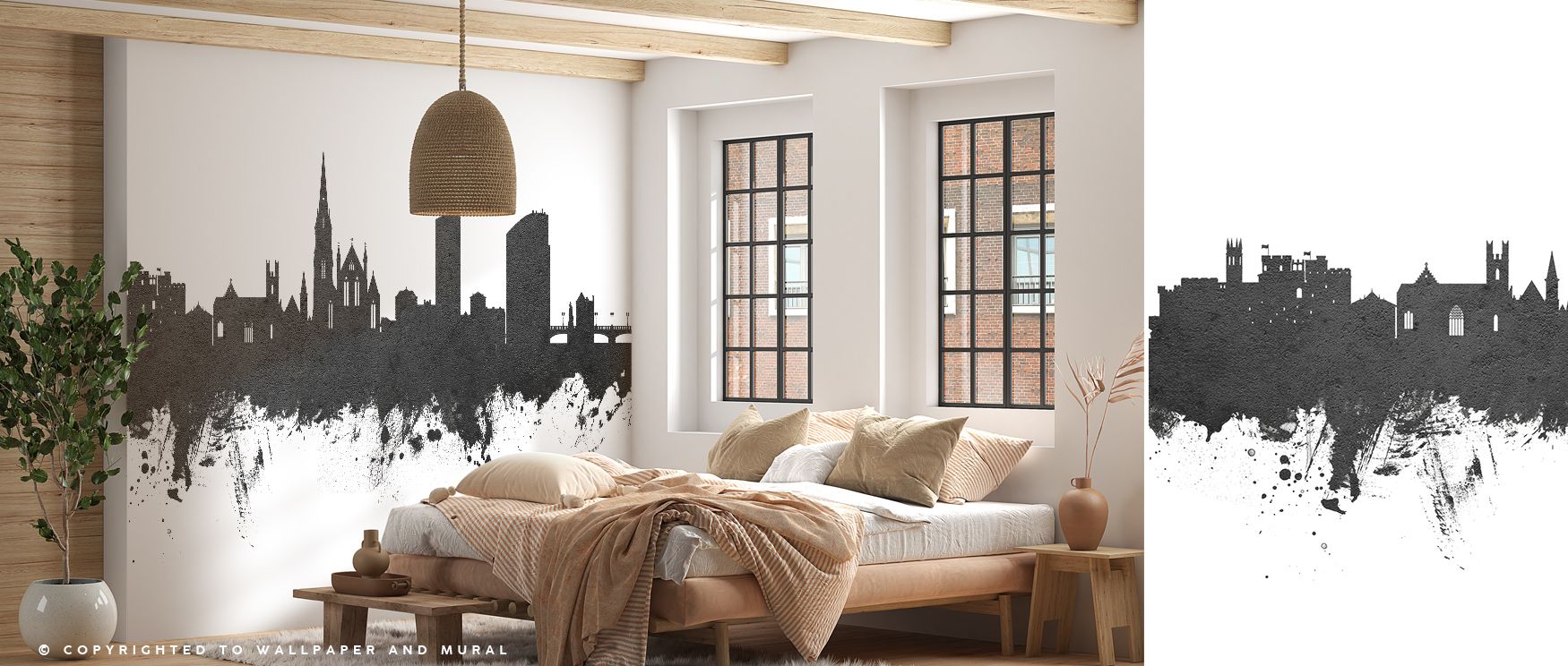 Through sharp contrasts, the Limerick Ireland Skyline Black & White Wallpaper presents iconic landmarks with striking depth, enriching restful bedrooms or vibrant offices with architectural resonance, cultural charm, and refined artistry that transforms i