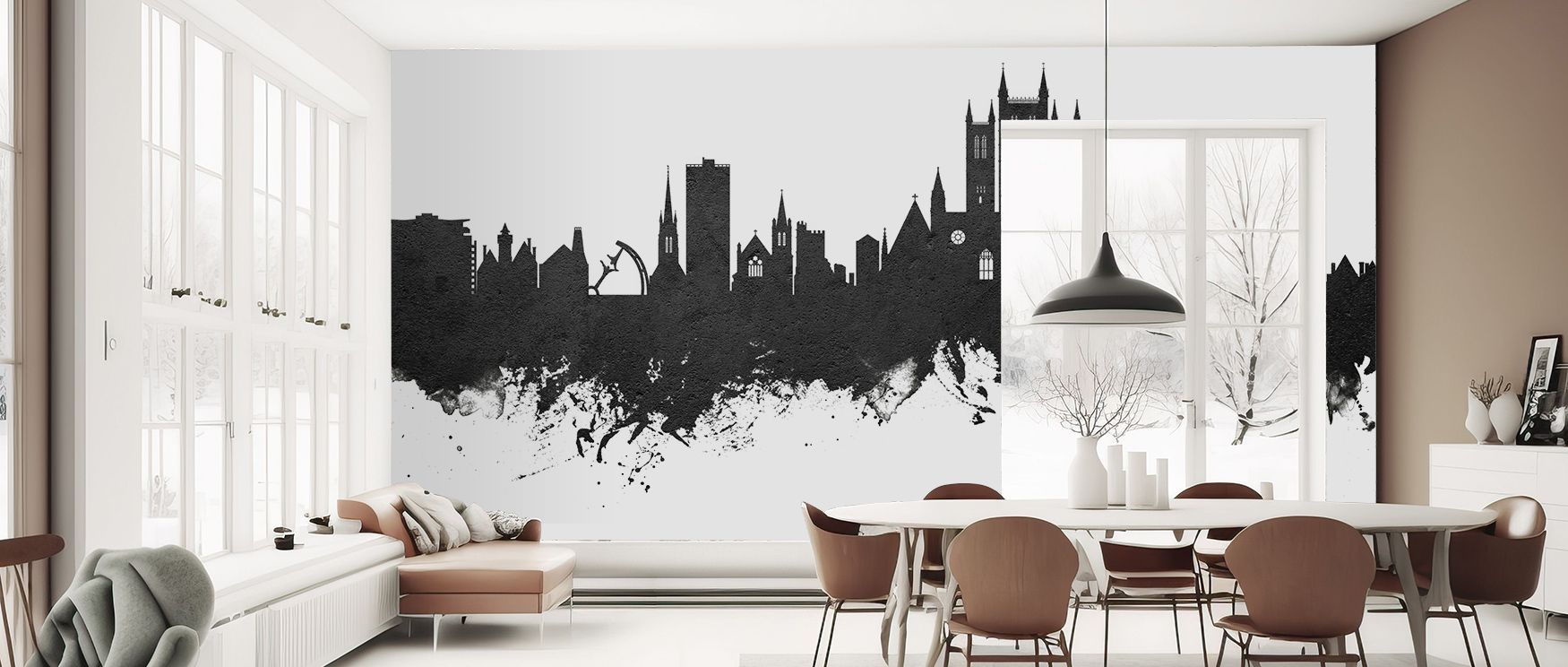 Timeless artistry defines the Lincoln England Skyline Black & White Wallpaper, where striking silhouettes transform restful bedrooms or stylish offices into interiors enriched by cultural resonance, decorative sophistication, and heritage artistry that gl