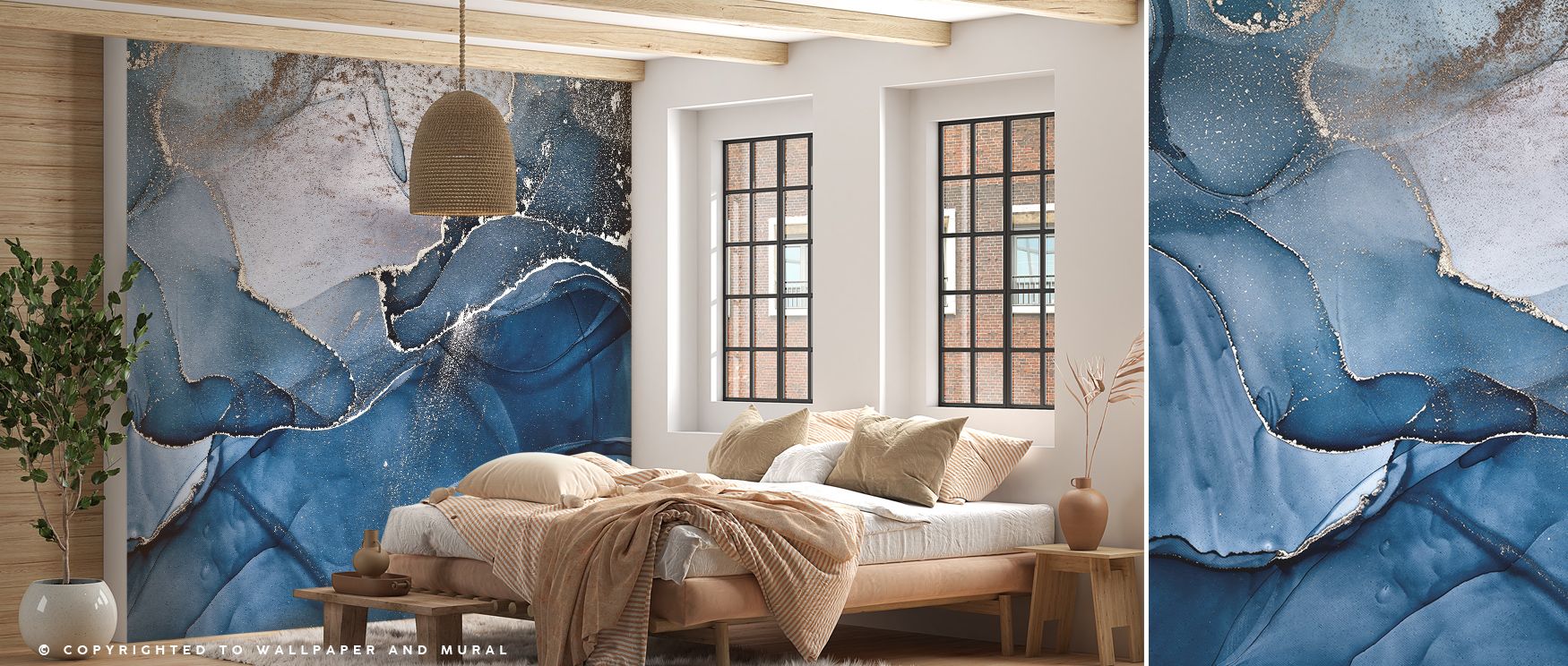 The Liquid Blue Wallpaper radiates abstract vibrancy, where fluid tones transform restful bedrooms or creative offices into interiors enriched with energy, rhythm, and decorative resonance that glow with artistic balance, contemporary refinement, and time