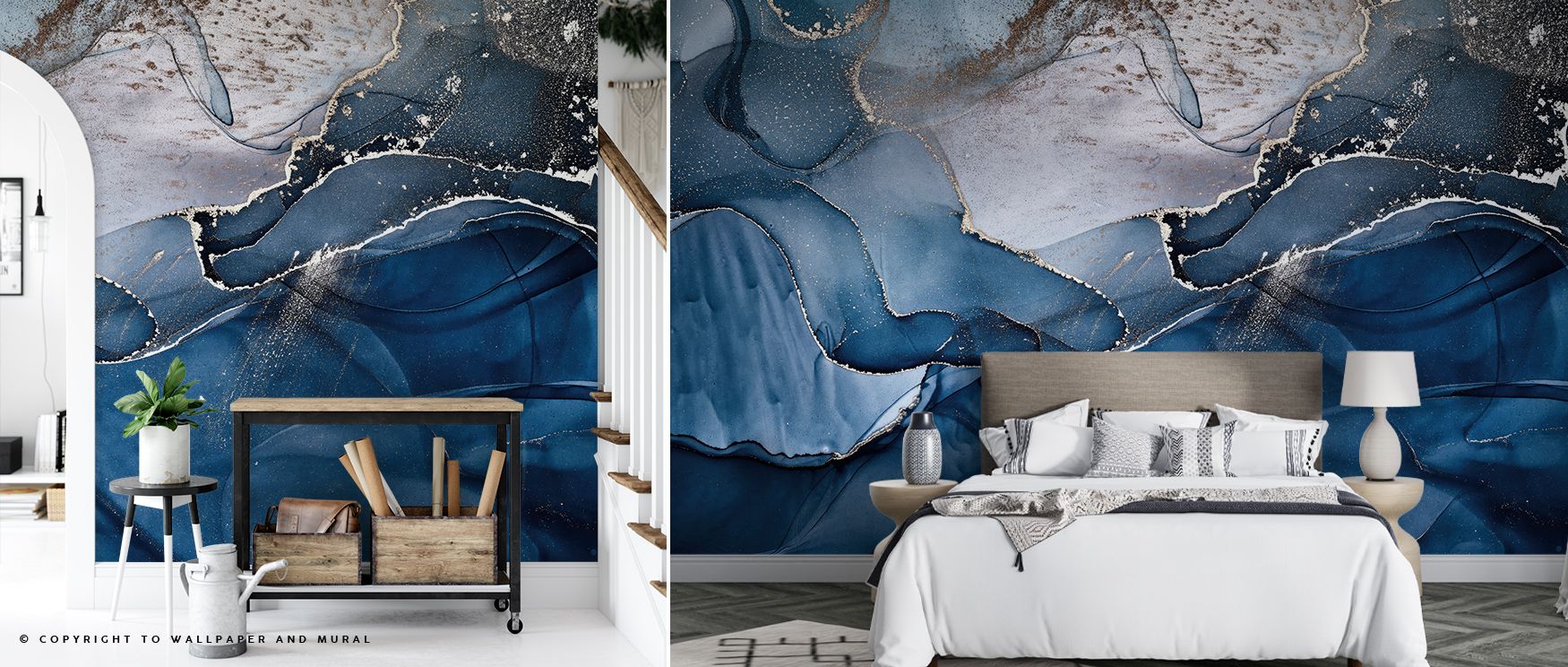 A dynamic presence emerges in the Liquid Blue Wallpaper, where flowing imagery highlights abstract charm, enriching restful bedrooms or welcoming offices with atmosphere, decorative balance, and artistic vibrancy that glow with timeless sophistication and