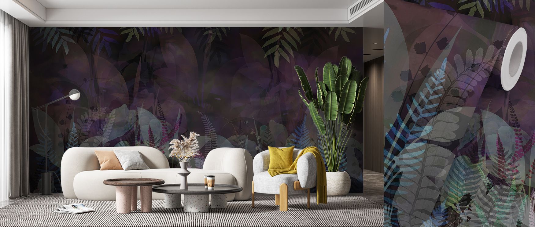 Distinct vibrancy radiates from the Liquid Tropic Wall Mural as tropical imagery enriches interiors with depth, enriching restful bedrooms or welcoming living rooms with atmosphere, cultural resonance, and decorative refinement that glow with artistry. 
