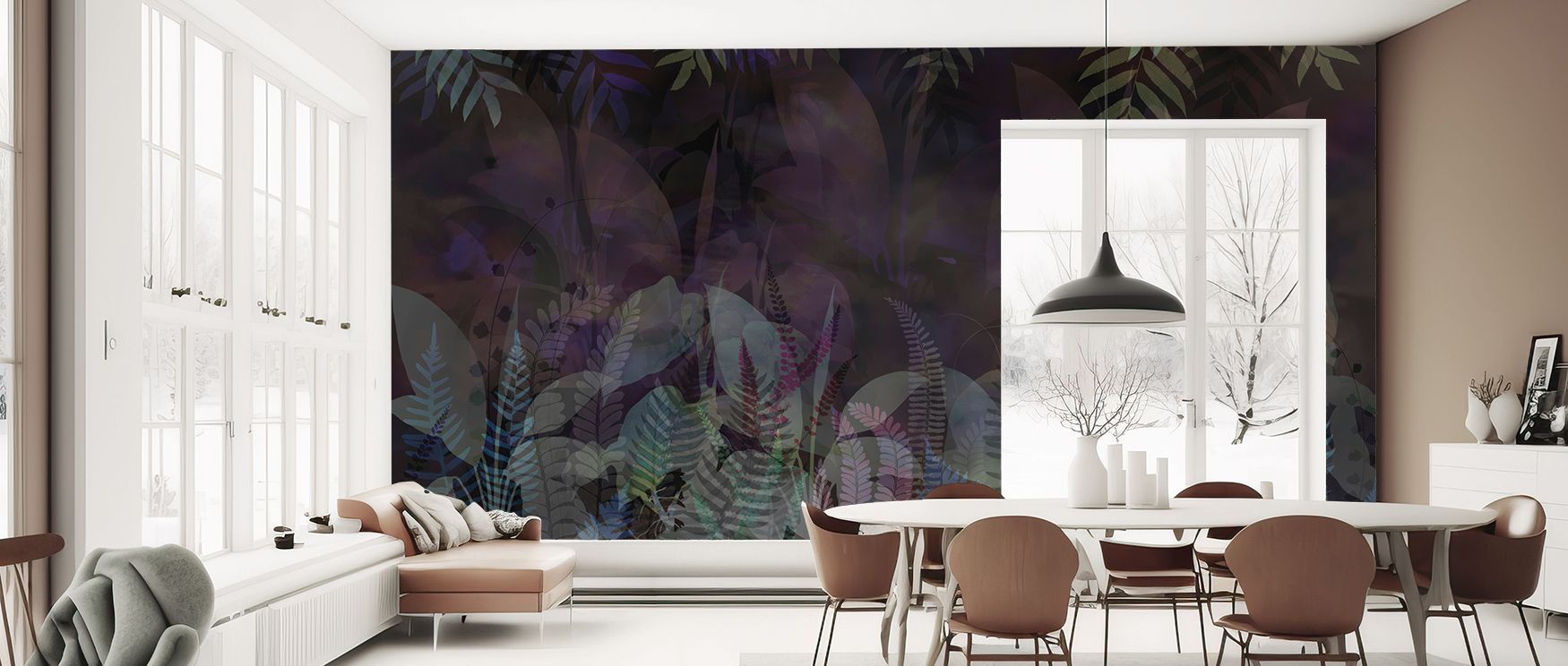 Distinct elegance is expressed in the Liquid Tropic Wall Mural as tropical brilliance enriches imagery, filling restful bedrooms or inviting living rooms with atmosphere, cultural resonance, and decorative refinement that sustain sophistication.