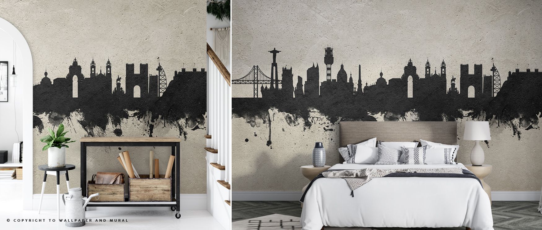 Across its design, the Lisbon Portugal Skyline Concrete Wallpaper sustains rustic artistry, layering textured tones that enrich restful bedrooms or creative offices with cultural resonance, decorative refinement, and atmosphere rooted in heritage charm. 